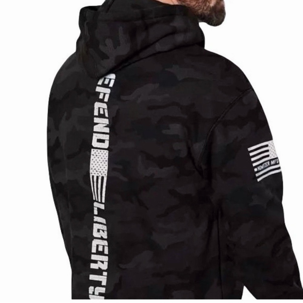 Howitzer "Defend Liberty" Black Camo Hoodie - Picture 4 of 11